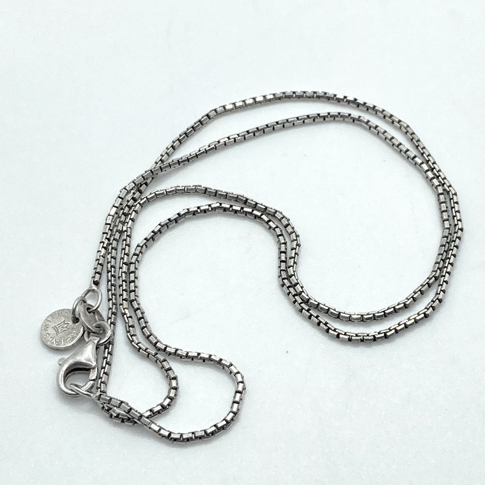 Vtg Metalsmiths Sterling Silver Box Link Box Chain / 18” - 2mm